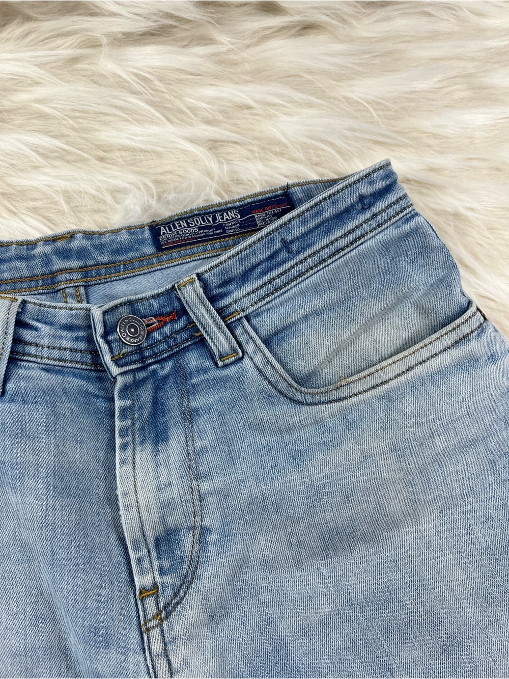 Allen Solly Jeans Men's 30x29 Mid Rise Slim Fit Light Wash - Picture 3 of 6